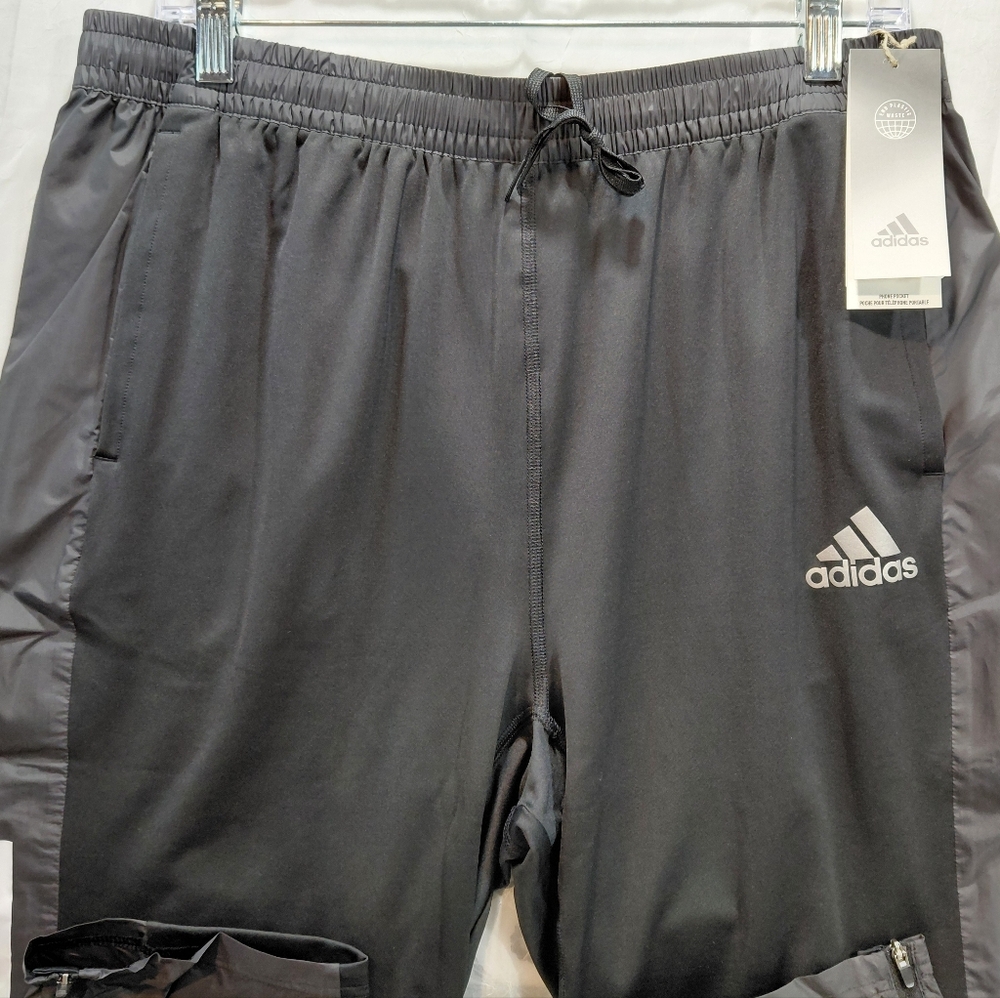 NEW Adidas Tapered Astro Knit Prime Green Running Pants Carrera Black SIZE MED - Picture 2 of 12